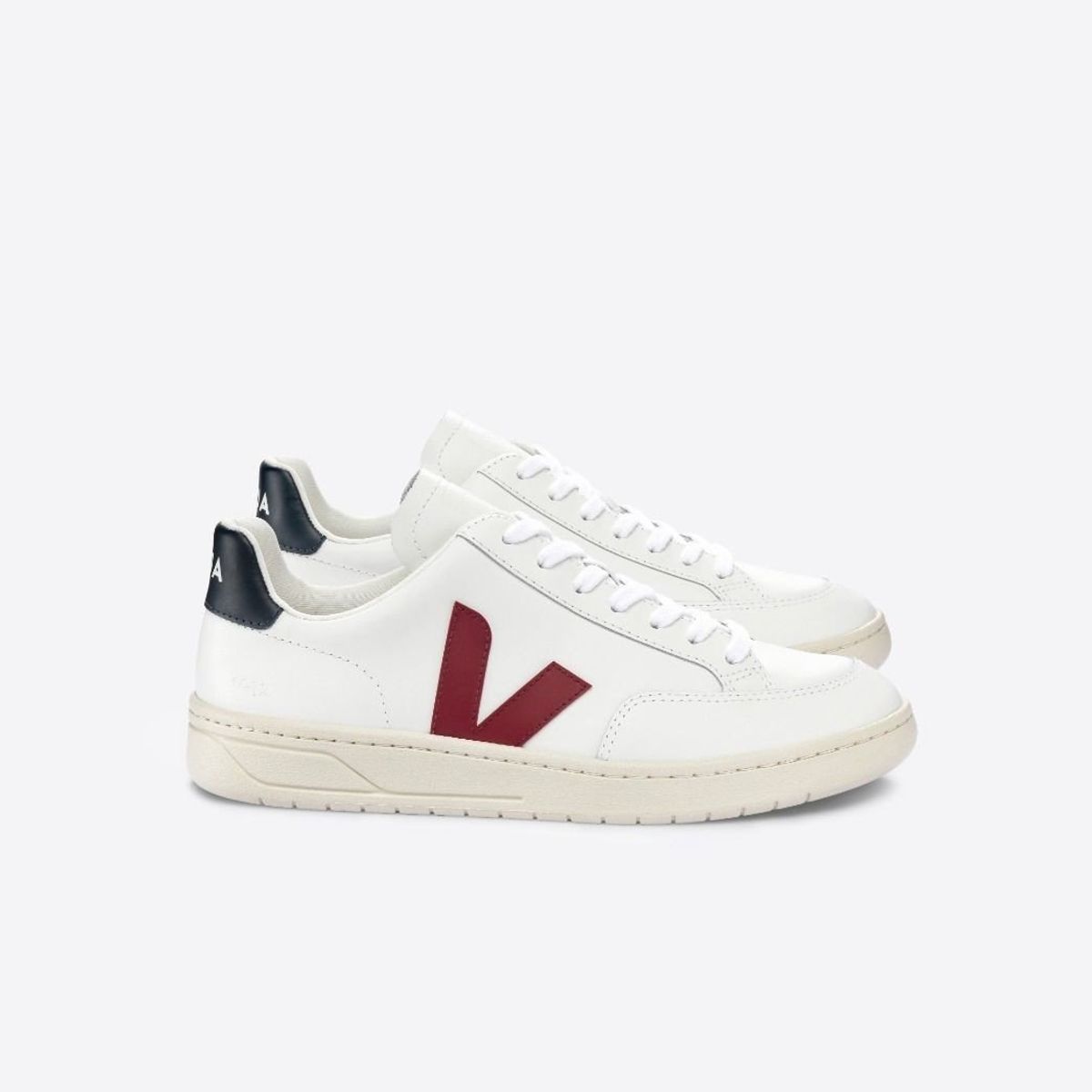 VEJA - Zapatilla veja v-12 marsala nautico hombre Blanco