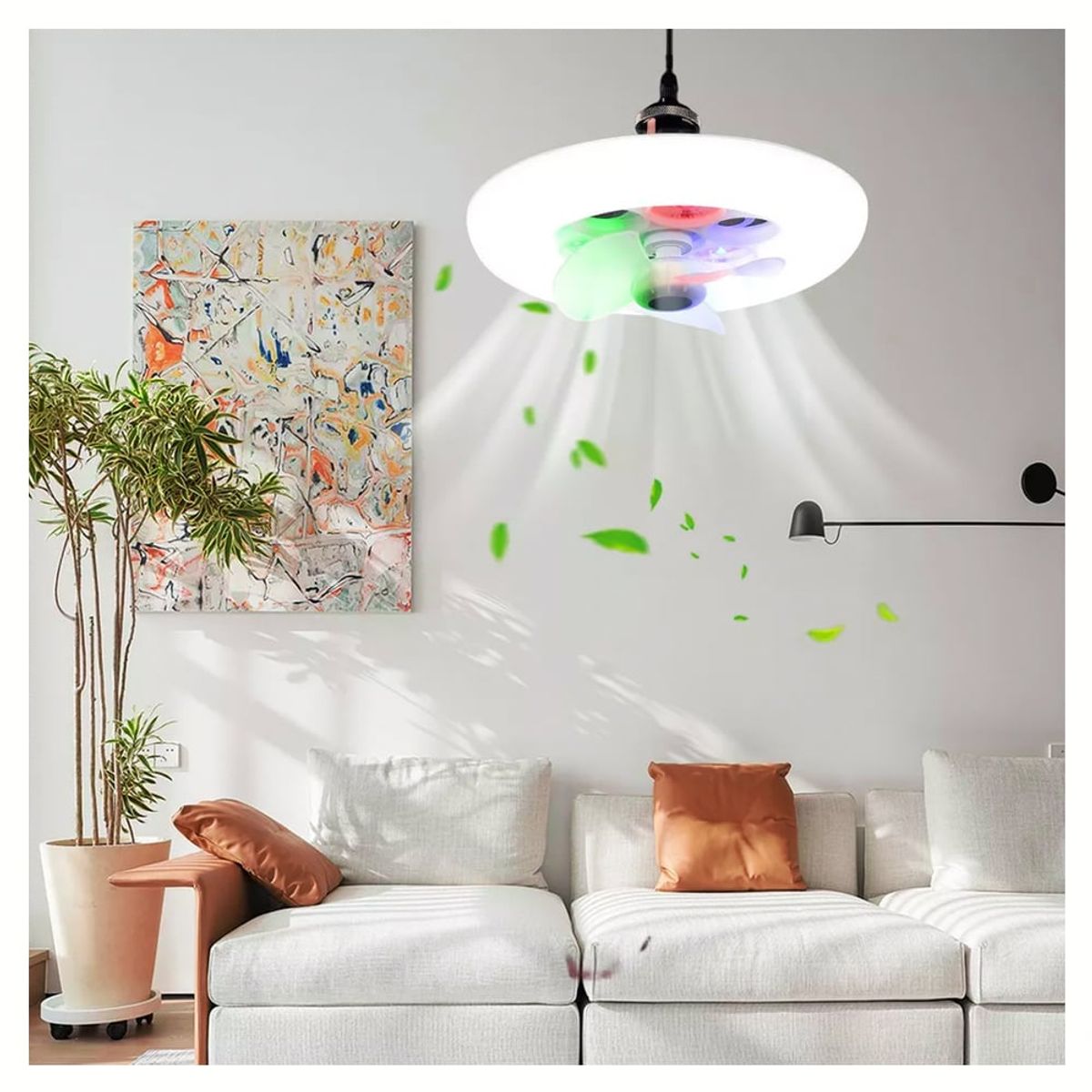 GENERICO - Foco Ventilador Techo Led 2025 Potente Ahorrador