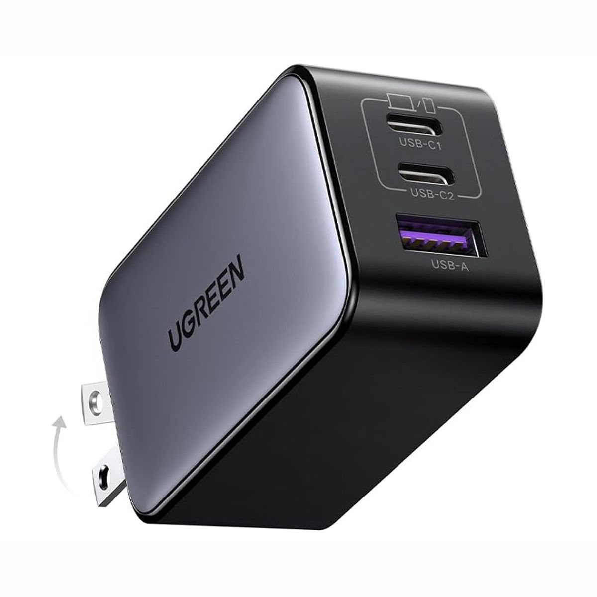 UGREEN - Cargador Ugreen 65W USB-C Nexode 3-Puertos GaN Fast Charge