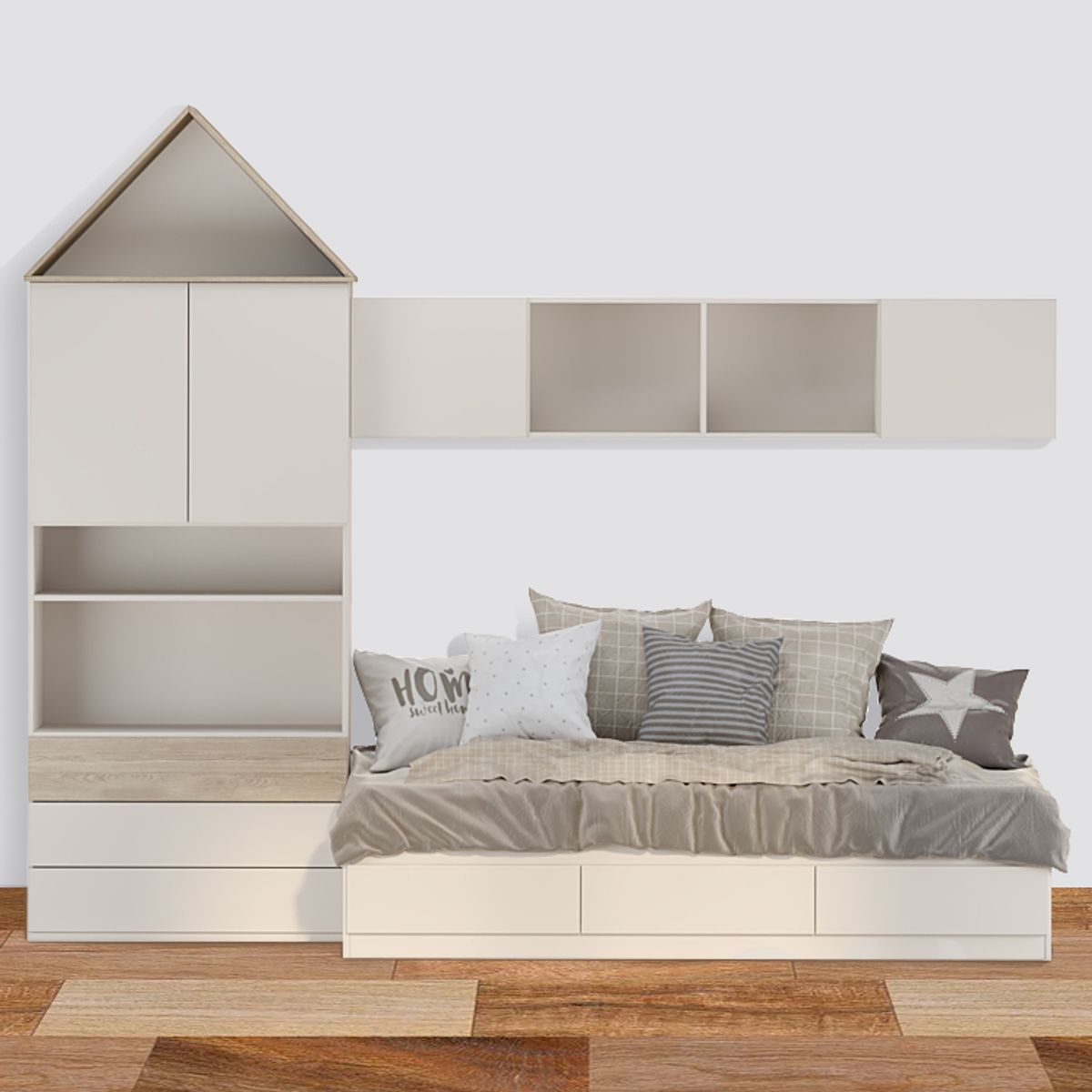 GENERICO - Camarote Infantil Verona + Estante 1.5 plz