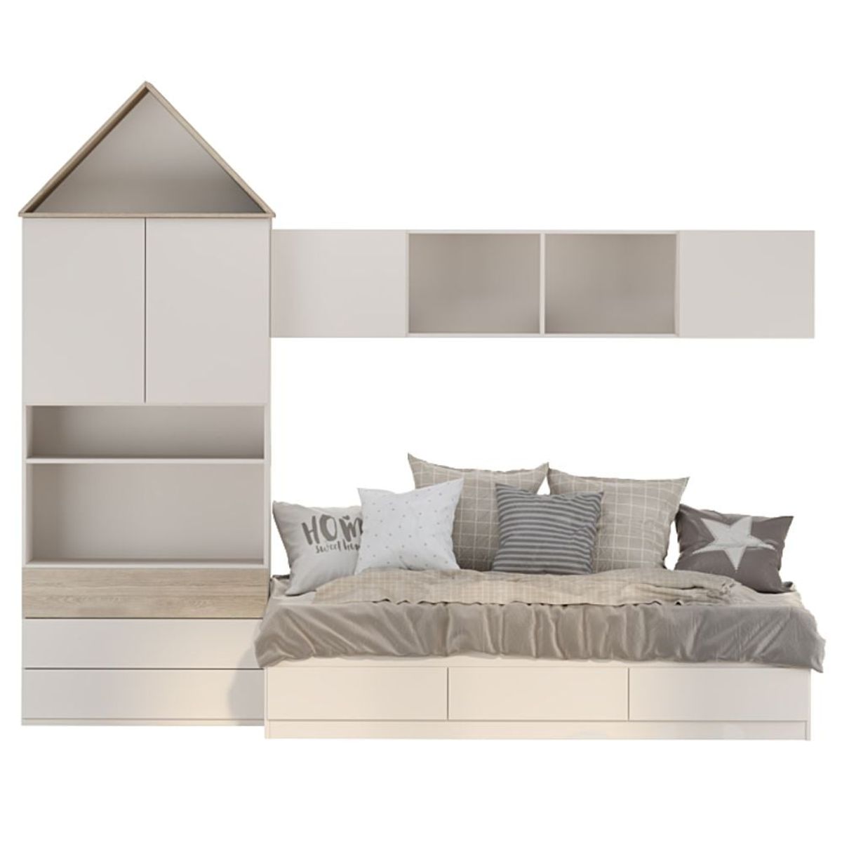 GENERICO - Camarote Infantil Verona + Estante 1.5 plz