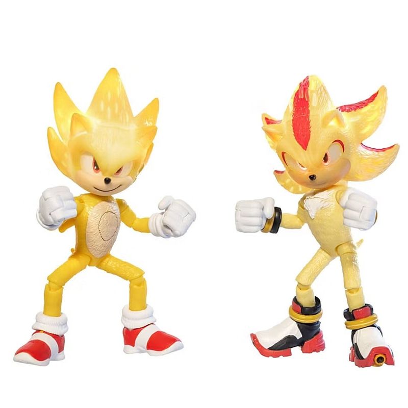 JAKKS PACIFIC - Set 2 Figuras Sonic 3 Super Shadow & Sonic con Luces
