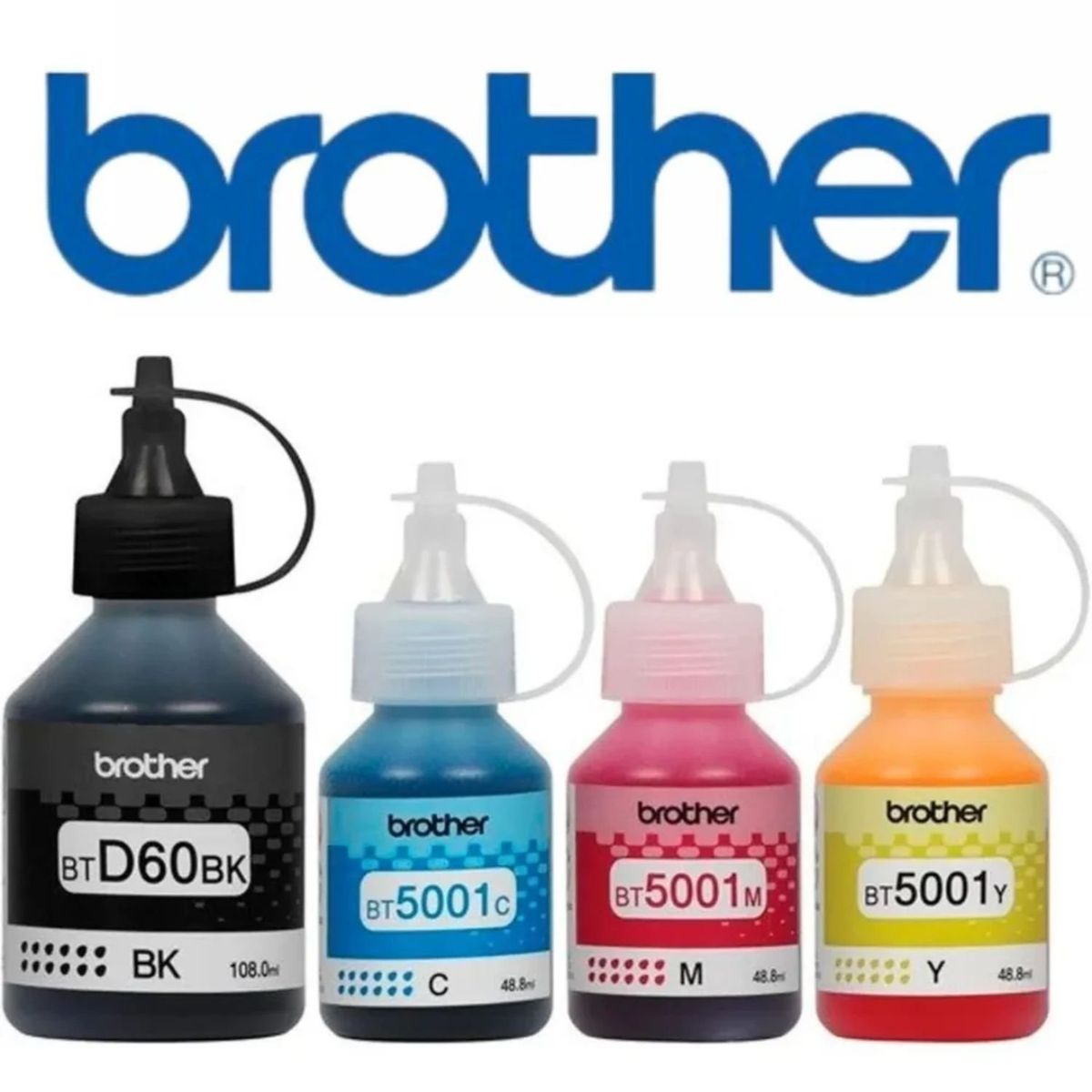 BROTHER - Tinta Brother BT5001 BTD60BK Cian Magenta Amarillo Negro kit 4 colores