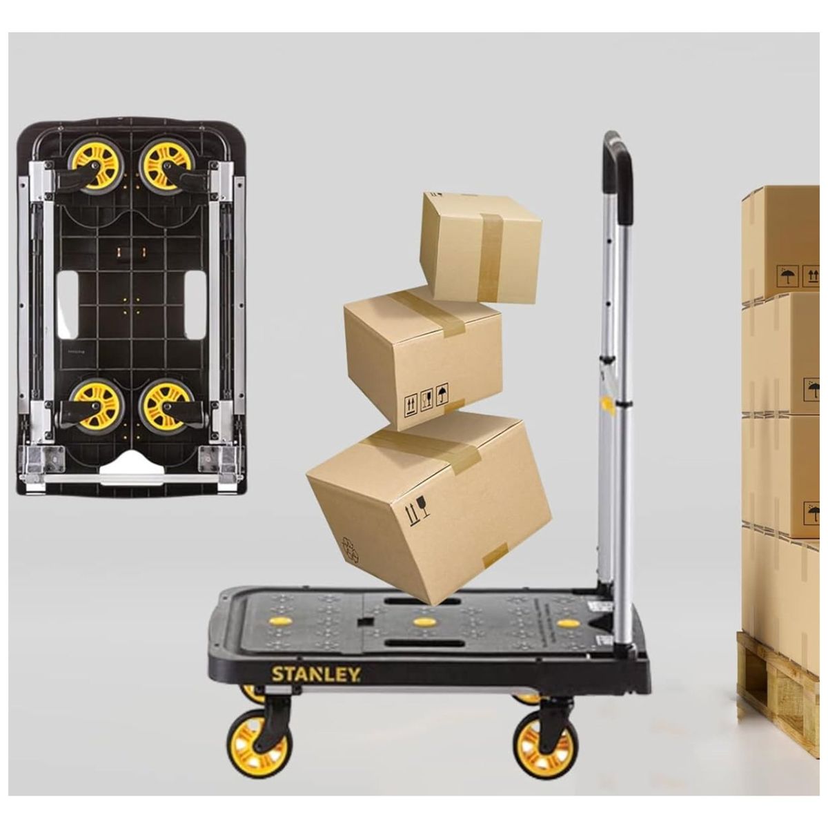 STANLEY - Carro de Carga Plataforma Plegable soporta 120 kg, SXWTD-PC517 Stanley