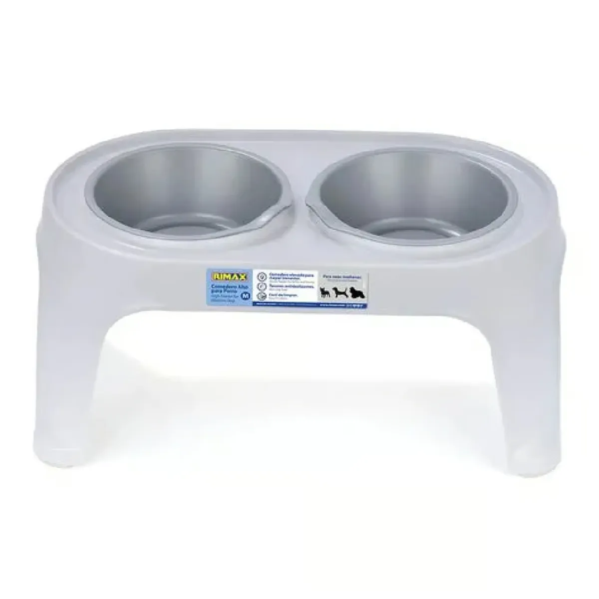 RIMAX - Comedero Alto PPerros Medianos Gris Hielo - 70135005