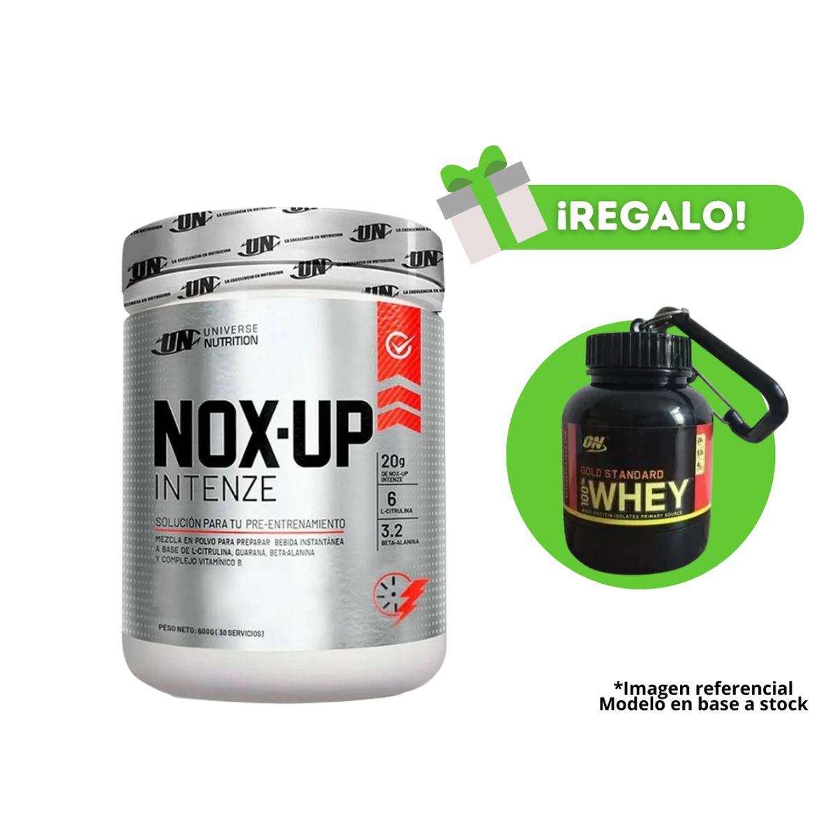 UNIVERSE NUTRITION - PRE ENTRENO NOX-UP 600G FRUIT PUNCH + SHAKER