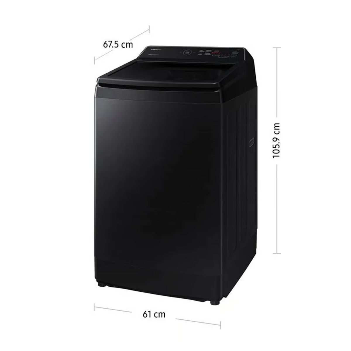 SAMSUNG - LAVADORA SAMSUNG 13KG CARGA SUPERIOR WA13CG5441BV - NEGRO