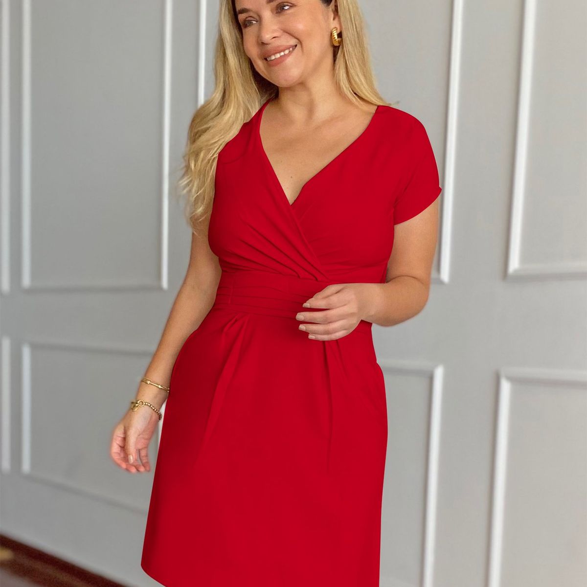 ARMA TU LOOK - VESTIDO ANA MANGA CORTA DE SEDA CON BOLSILLOS ARMA TU LOOK