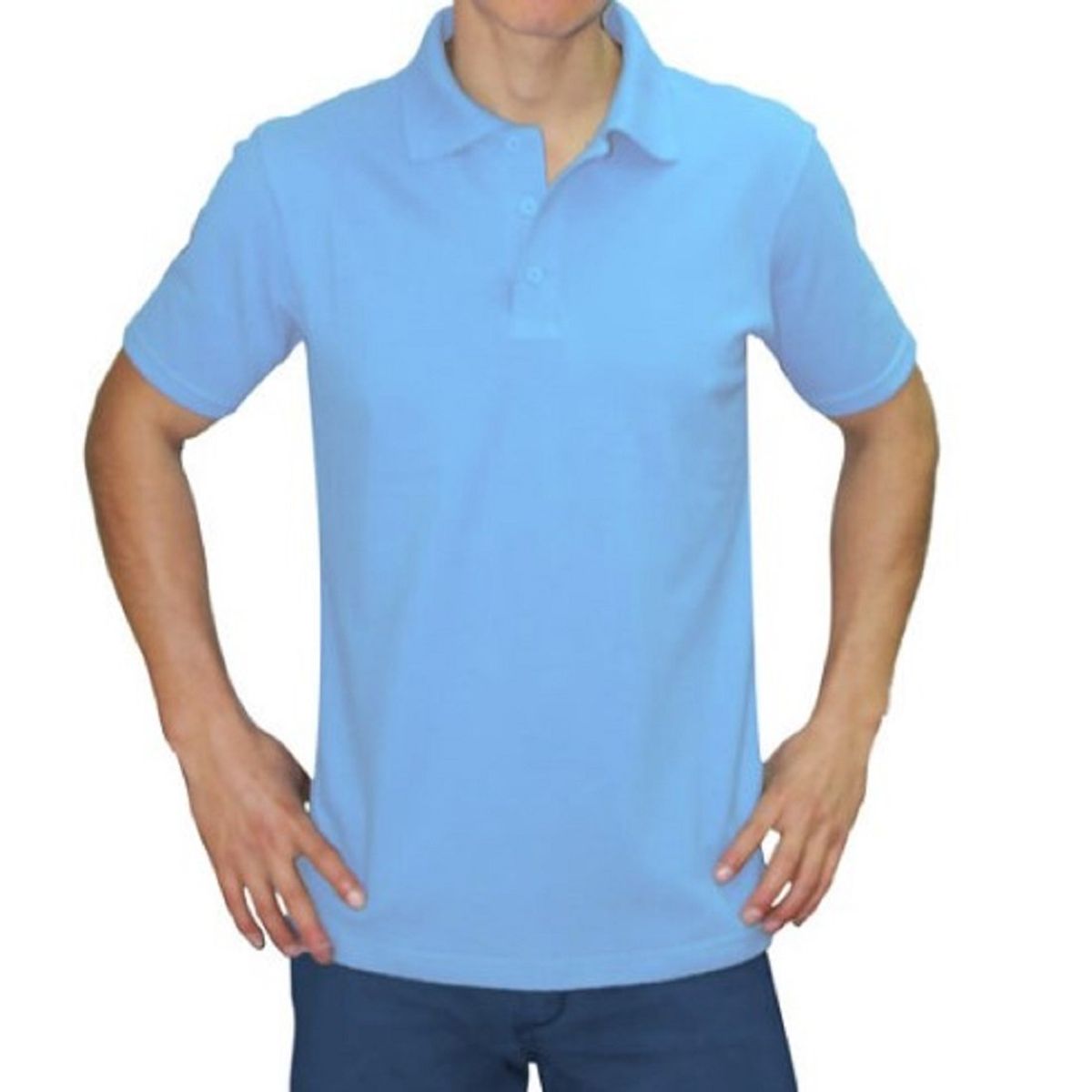 GENERICO - POLO CUELLO CAMISERO MANGA CORTA VERDE LIMON