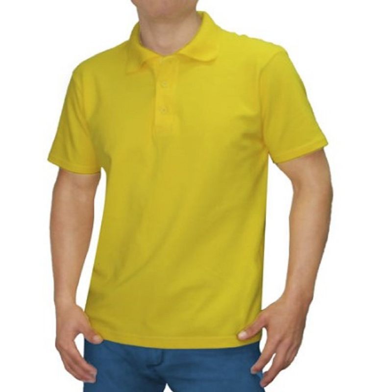 GENERICO - POLO CUELLO CAMISERO MANGA CORTA AMARILLO BRASIL