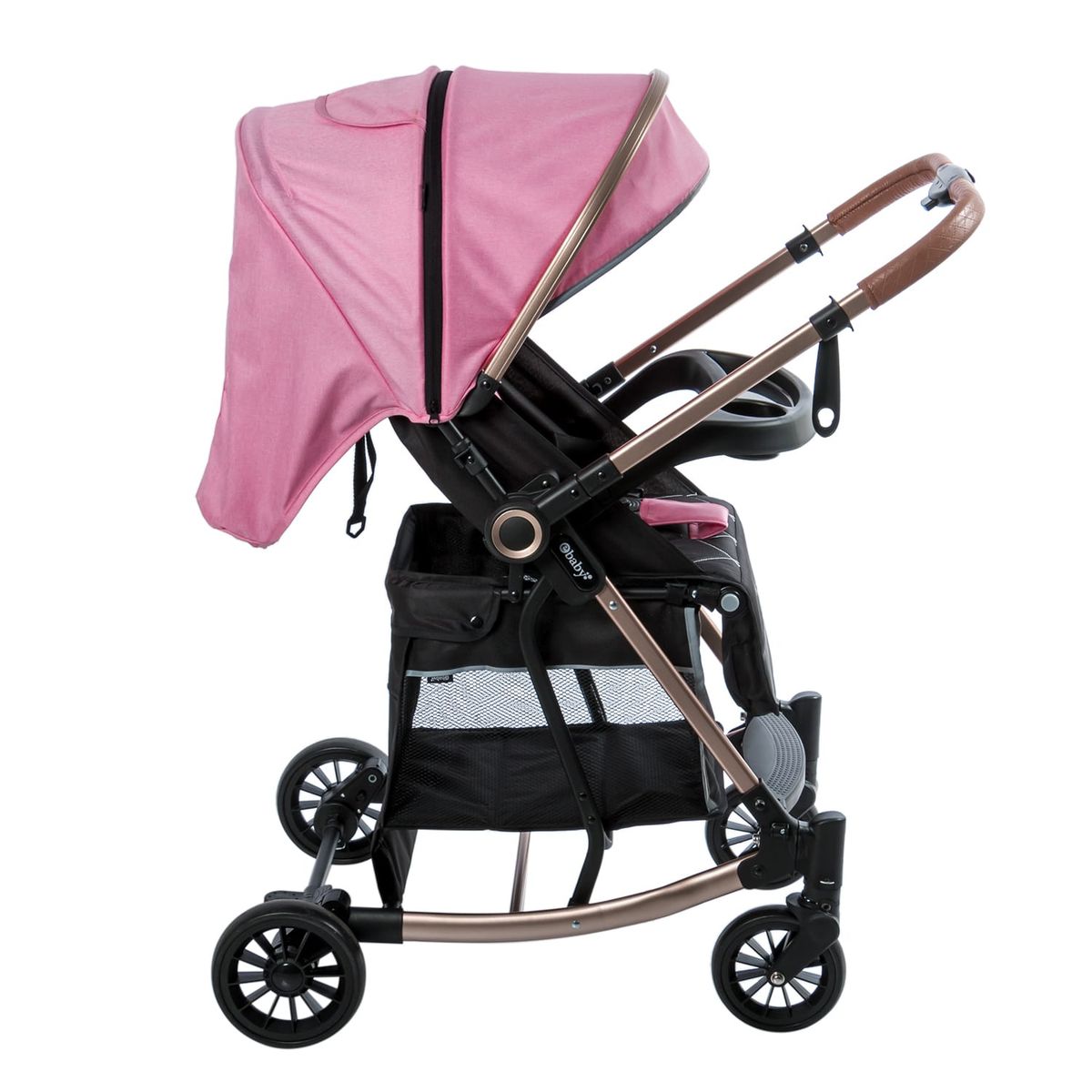EBABY - Coche Mecedora para Bebe Plegable Rosa Baby