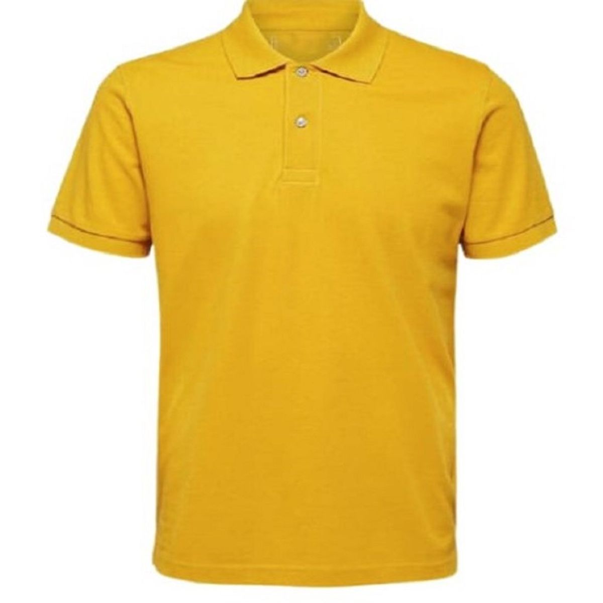 GENERICO - POLO CUELLO CAMISERO MANGA CORTA AMARILLO ORO