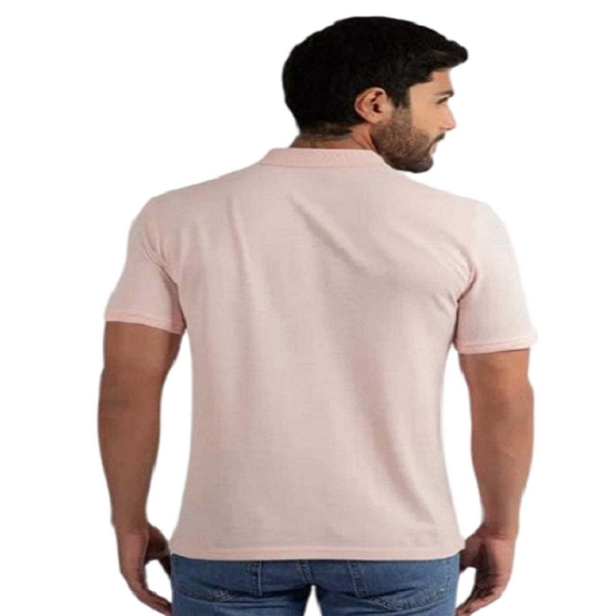 GENERICO - POLO CUELLO CAMISERO MANGA CORTA ROSADO