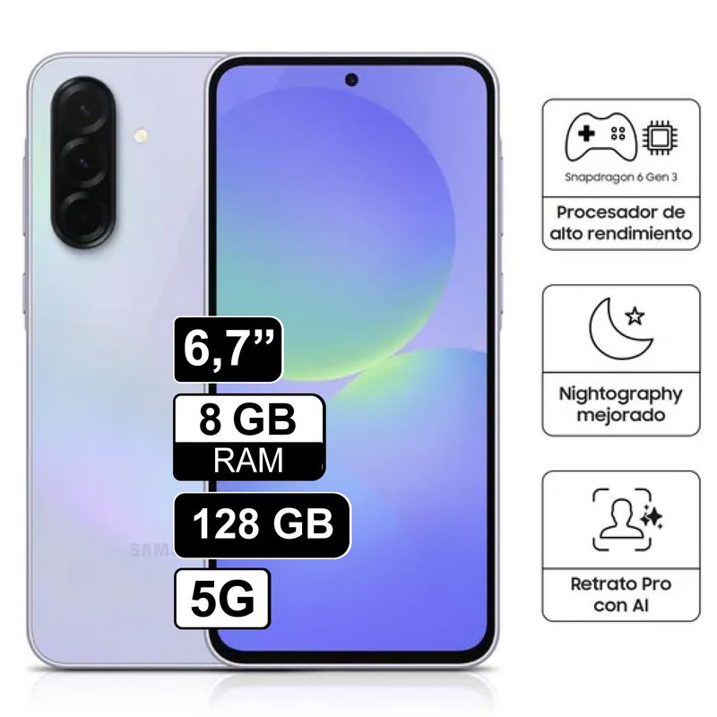 SAMSUNG - Celular Libre Samsung Galaxy A36 67 128GB 8GB RAM Violeta