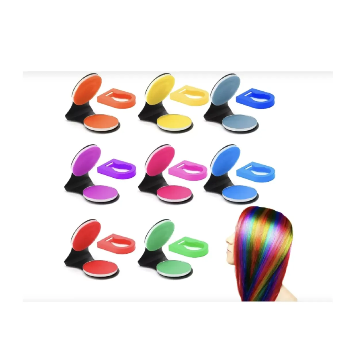 GENERICO - PACK DE TIZA TEMPORAL PARA TEÑIR CABELLO