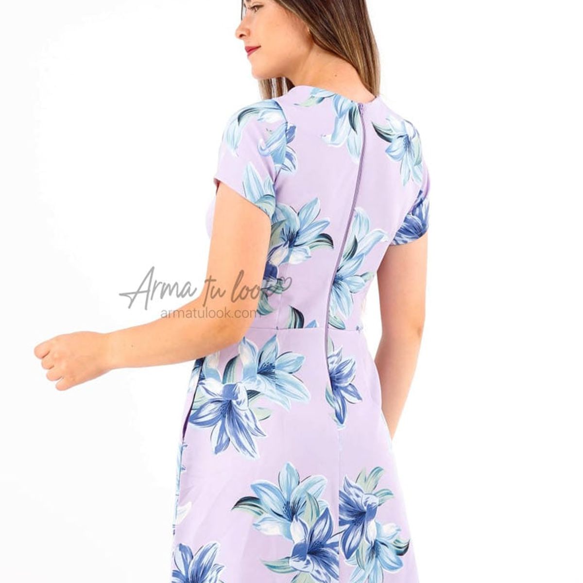 ARMA TU LOOK - VESTIDO ANAHI ESTAMPADO FALDA EN A CON BOLSILLOS