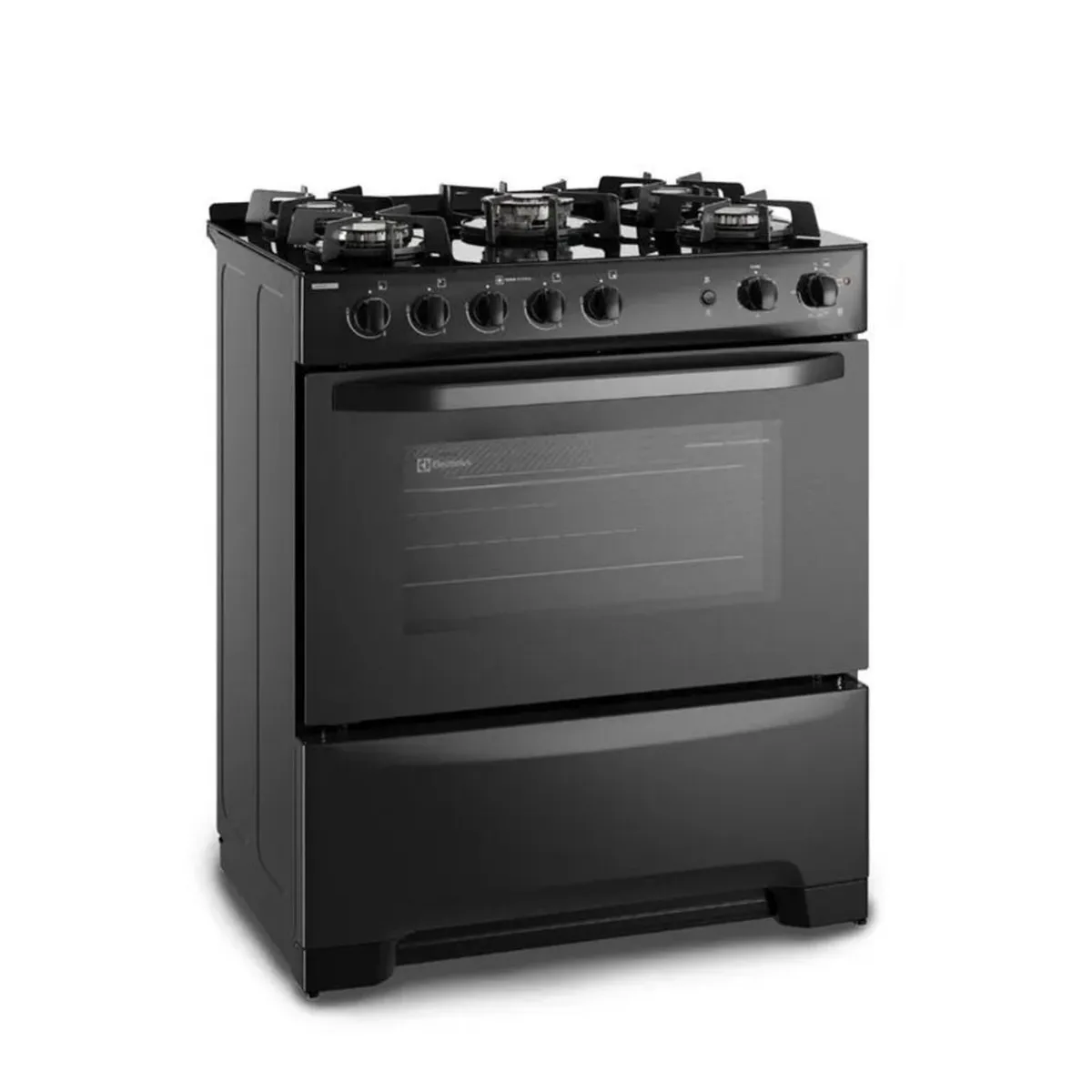 ELECTROLUX - Cocina a Gas 5 Quemadores Triple Llama Grill 76cm Black Electrolux FE5GPR