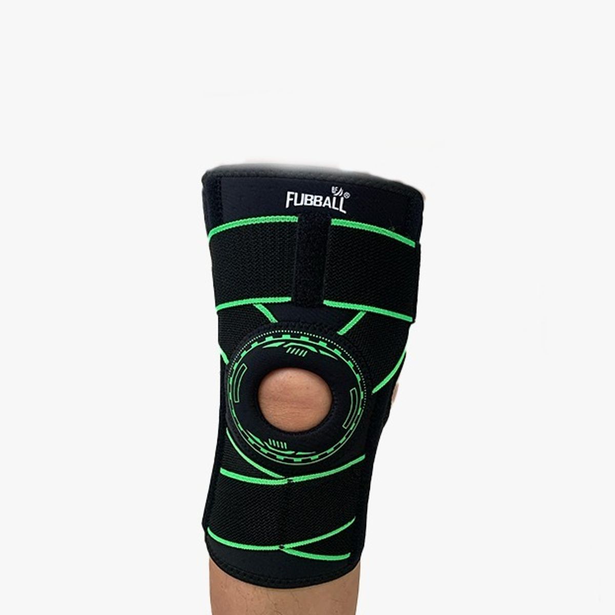 FUBBALL - RODILLERA COMPRESORA ELÁSTICA PARA LESIONES FUBBALL GREEN