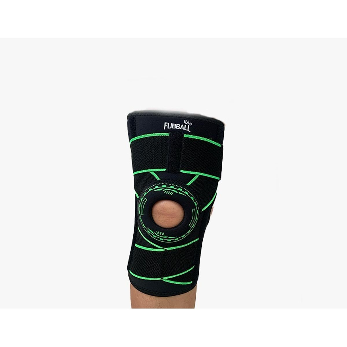 FUBBALL - RODILLERA COMPRESORA ELÁSTICA PARA LESIONES FUBBALL GREEN