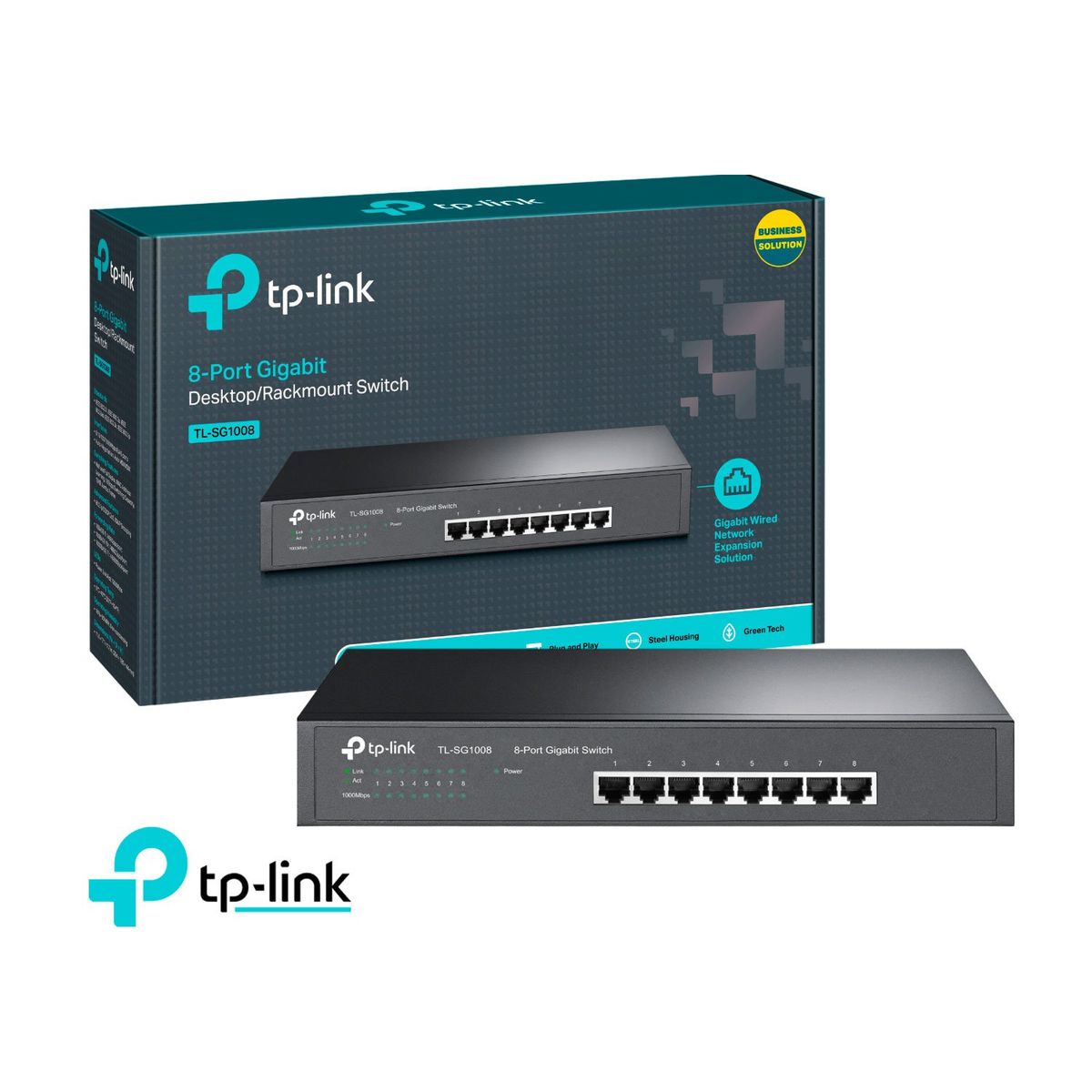 TP LINK - Switch de escritorio TP LINK TL-SG1008 con 8 puertos 101001000 Mbps
