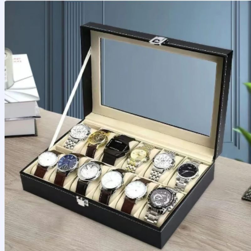 OEM - Organizador de Relojes 12 Compartimientos Portarelojes Exhibidor