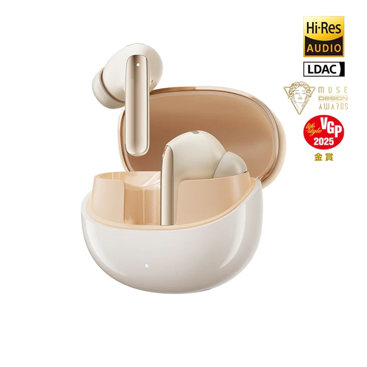 QCY - QCY - Audífonos MeloBuds Pro ANC BT 5.3 LDAC Hi-Res 34hrs - Dorado