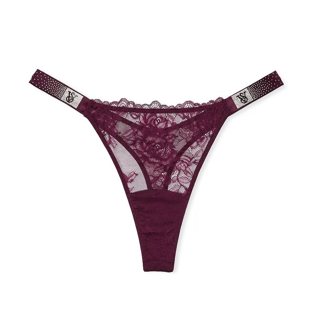 VICTORIA'S SECRET - Calzon Panty  Con Encaje Tira Brillante  Victorias secret