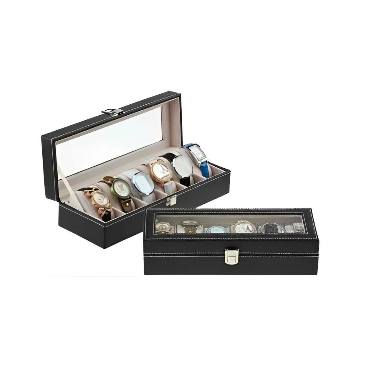 OEM - Organizador de Relojes 6 Compartimientos Portarelojes Exhibidor