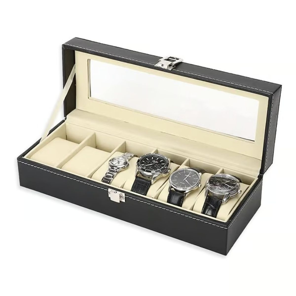 OEM - Organizador de Relojes 6 Compartimientos Portarelojes Exhibidor