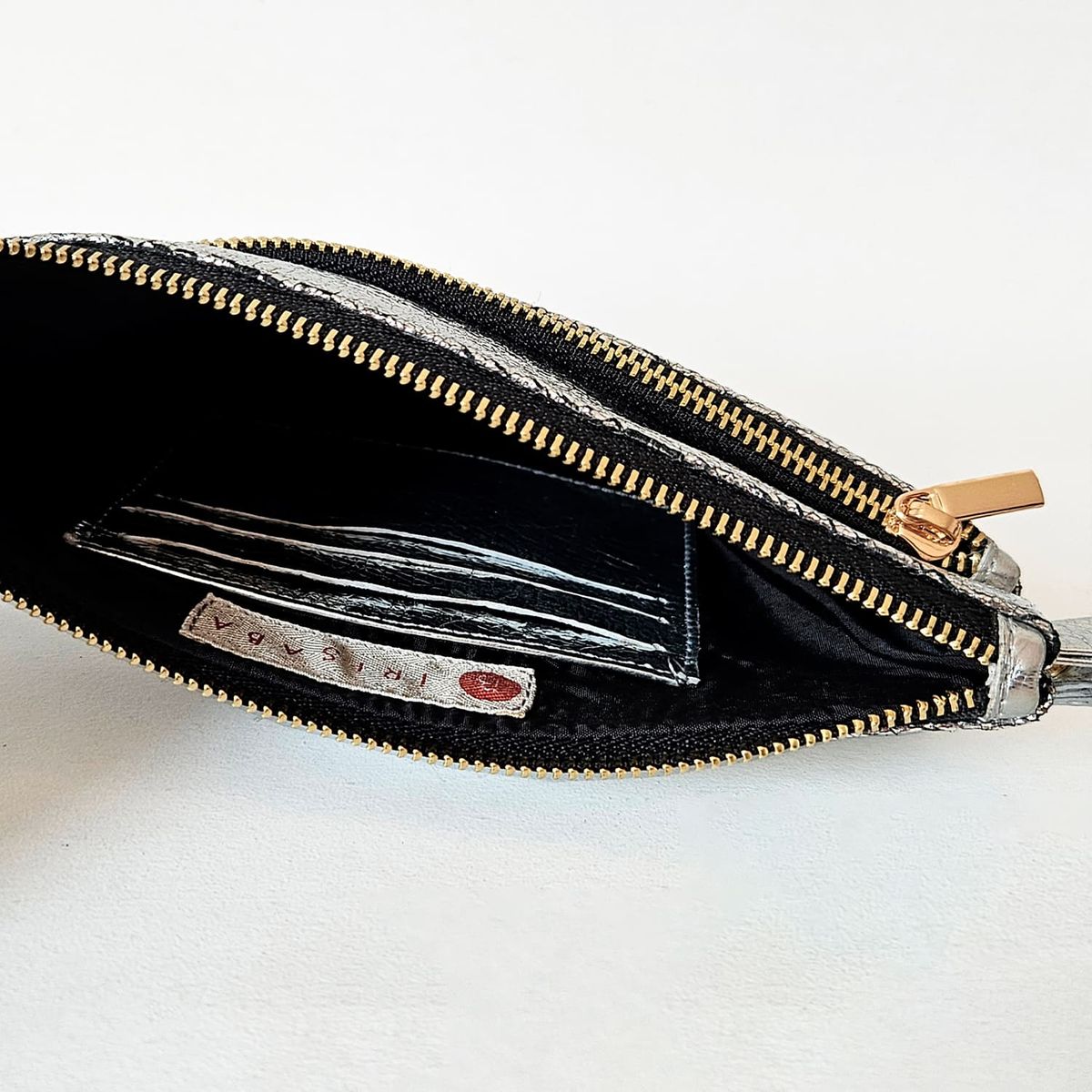 IRISABA - CARTERA DE MANO DE CUERO IRISABA PARA MUJER CASSANDRA PLATEADO