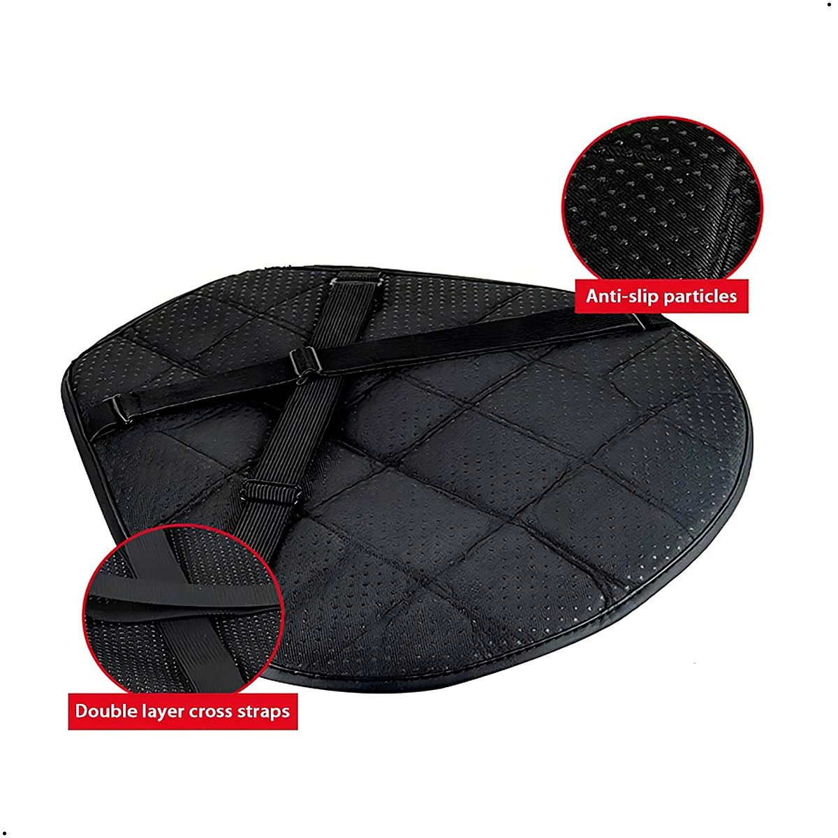 GENERICO - Cojín Ergonómico Para Asiento Moto licra + Tpu Ajustable