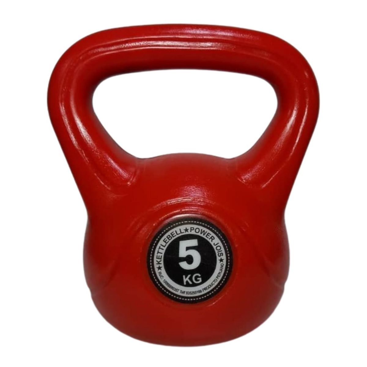 GENERICO - Pesa Rusa o Kettlebell Deporte - 4 kg pvc color Rojo