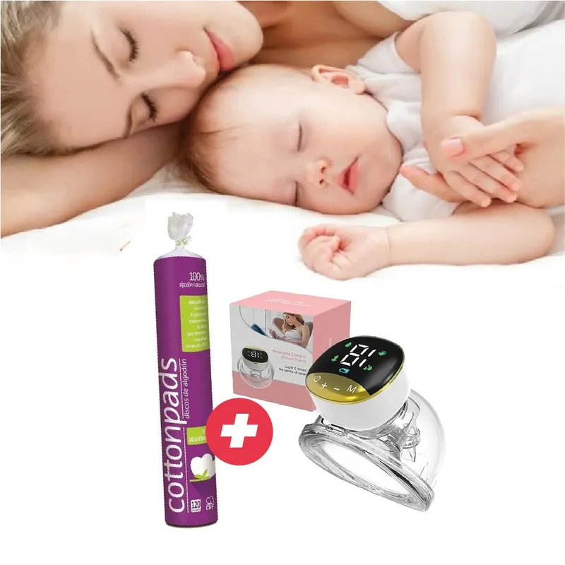 GENERICO - Extractor De Leche Materna Manos Libres Dorado  + Algodón Regalo