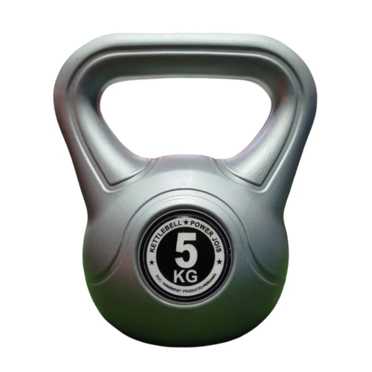 GENERICO - Pesa Rusa o Kettlebell Deporte - 5 kg pvc color Plomo