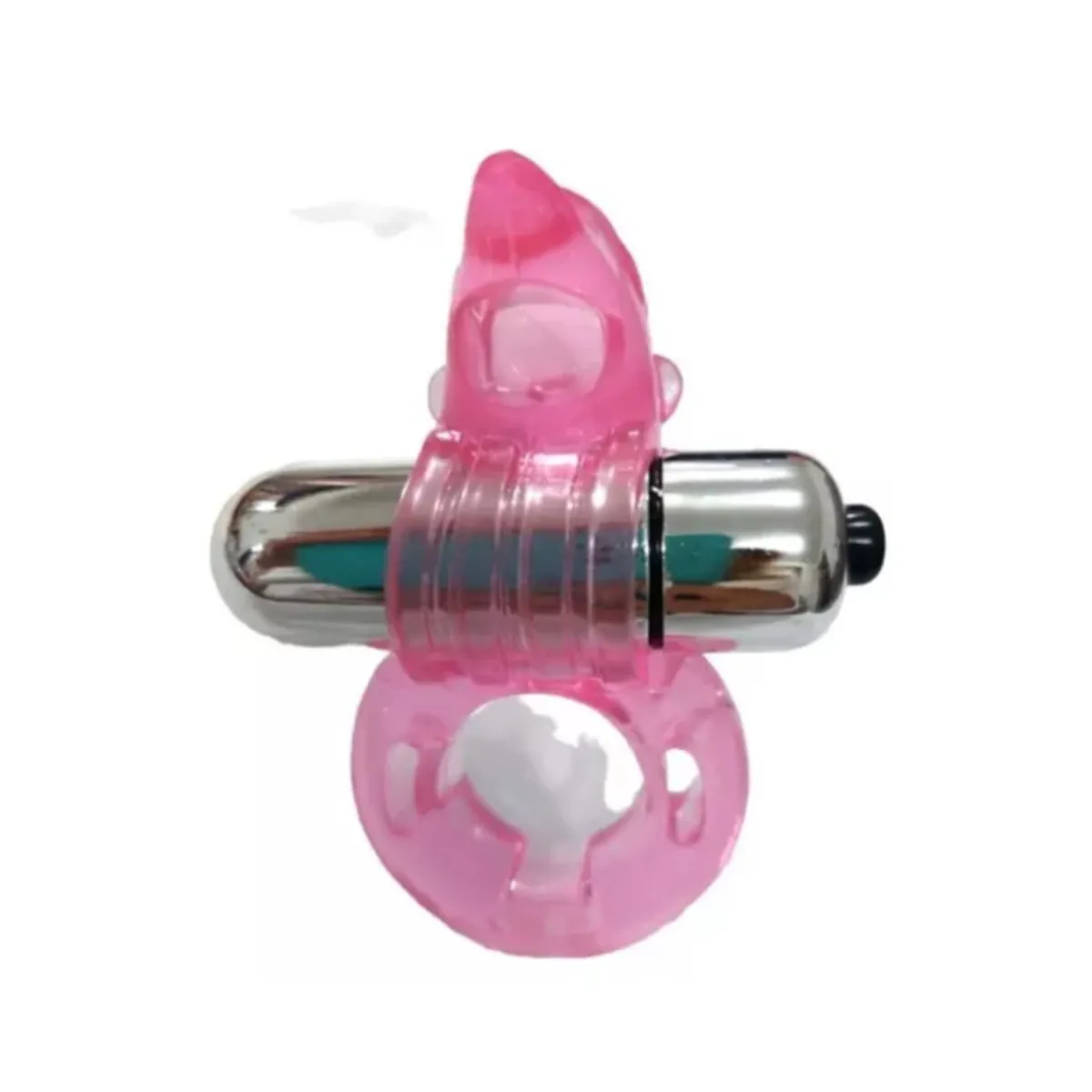 GENERICO - ANILLO ESTIMULADOR DE CLITORIS CON VIBRA- TICKLE ME DOLPHIN