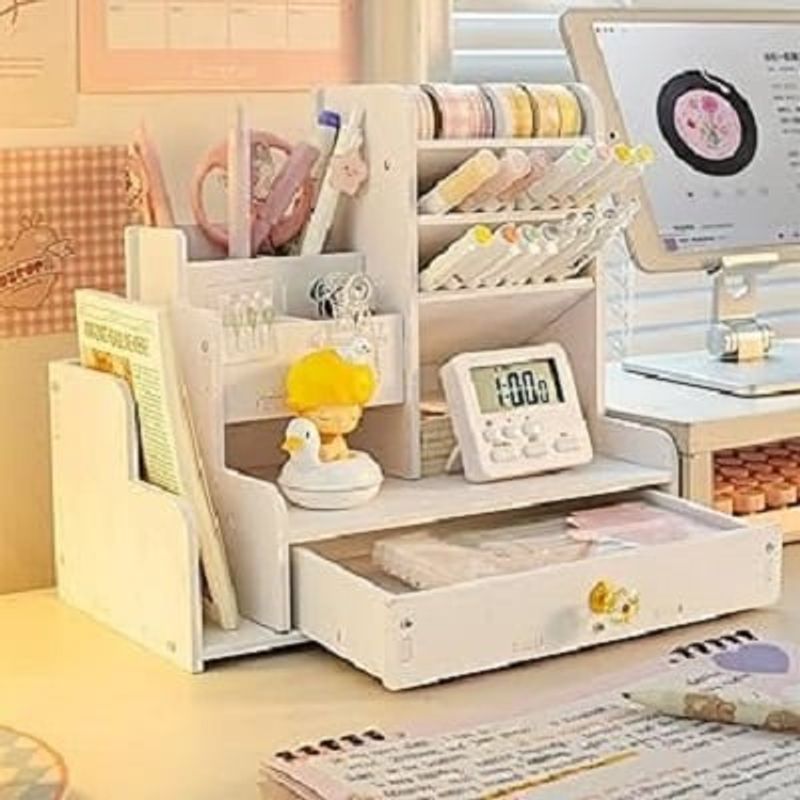 GENERICO - Organizador De Escritorio para Guardar TabletasLibrosCarpetas Hogar