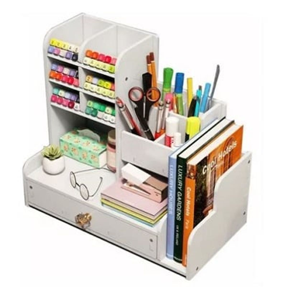 GENERICO - Organizador De Escritorio para Guardar TabletasLibrosCarpetas Hogar