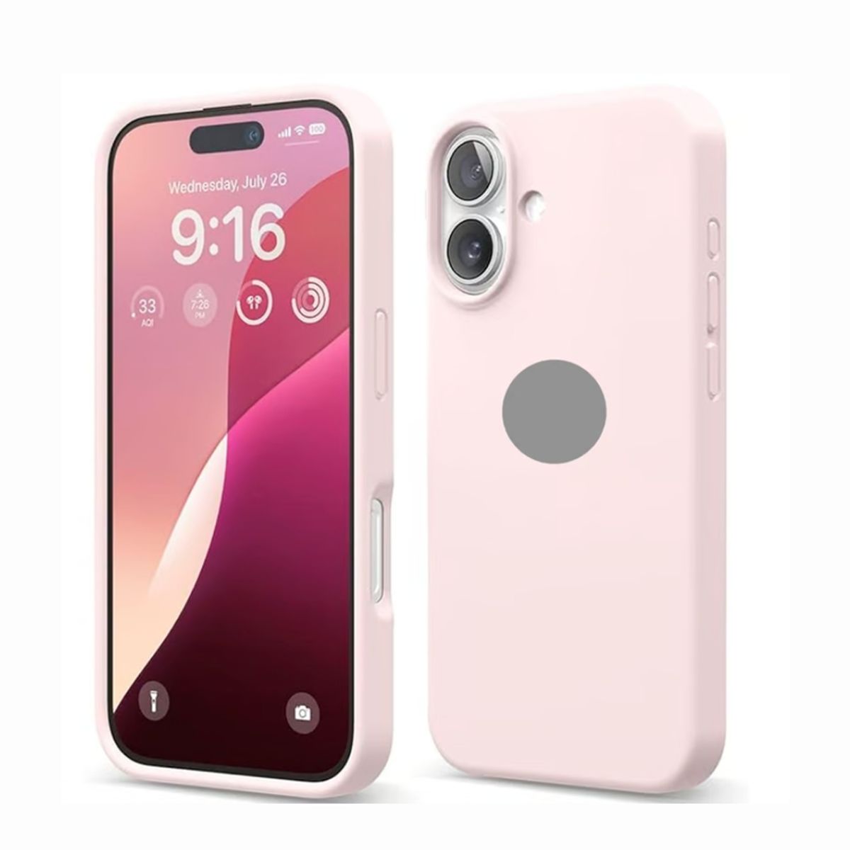 CASE - Case de Silicona Para Iphone 16 Plus - Nude