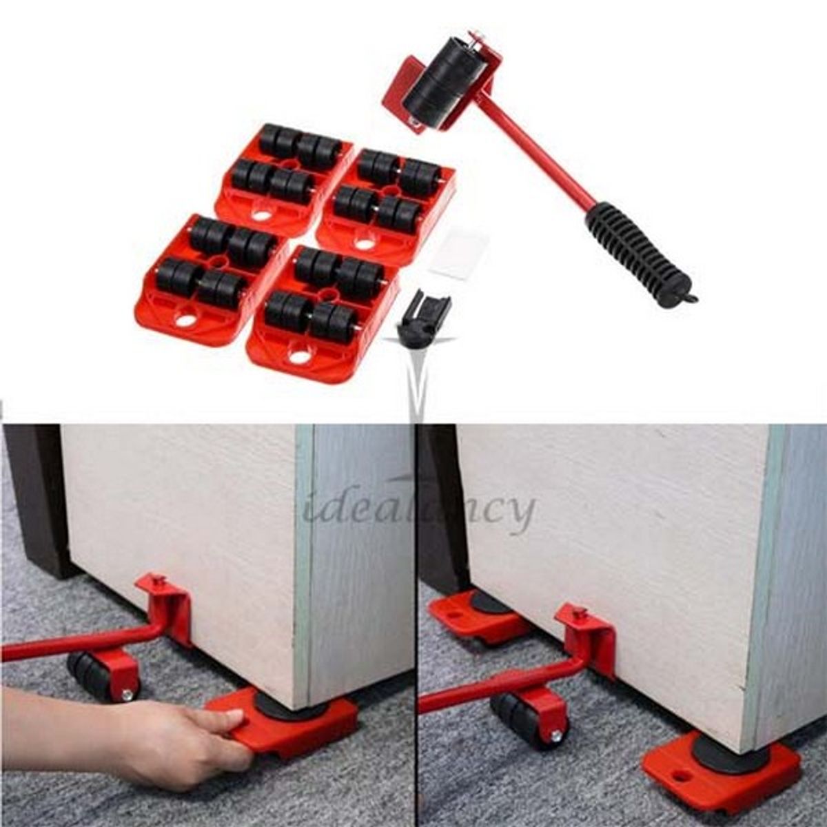 OEM - Juego de 4Ruedas para Mover Deslizar Mueble Pesado Elevador Transporte