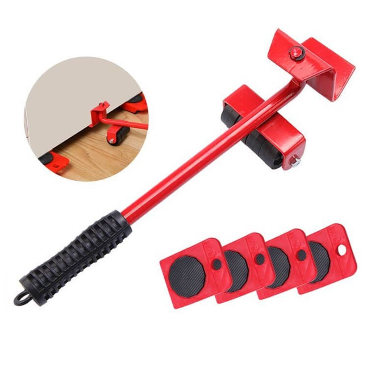 OEM - Juego de 4Ruedas para Mover Deslizar Mueble Pesado Elevador Transporte