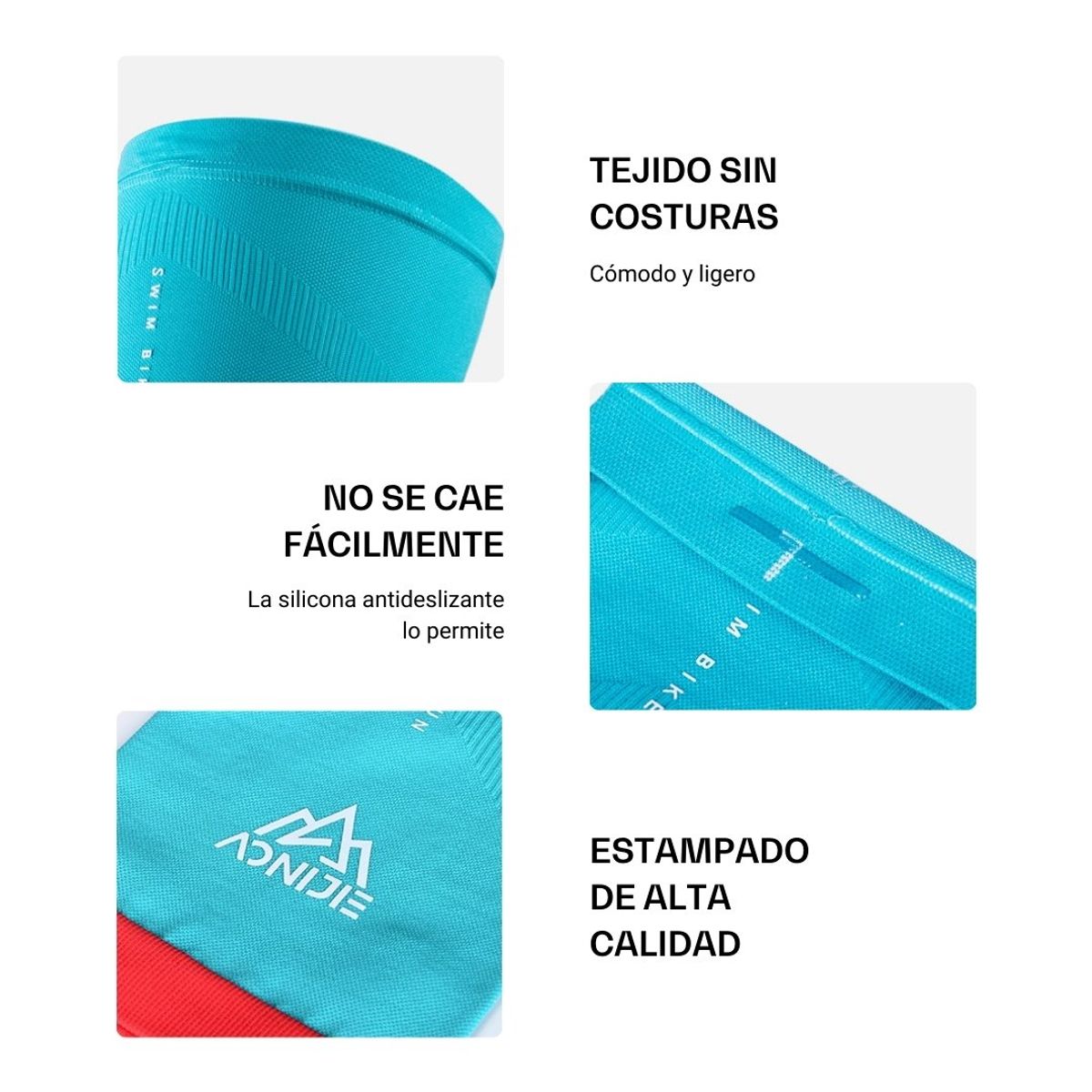 AONIJIE - Musleras de Compresión Deportiva AONIJIE Negro Talla S