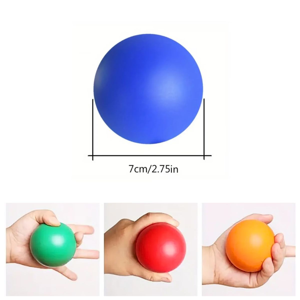 GENERICO - Pack 4 Pelota Antiestrés Relajación Fisioterapia para Mano