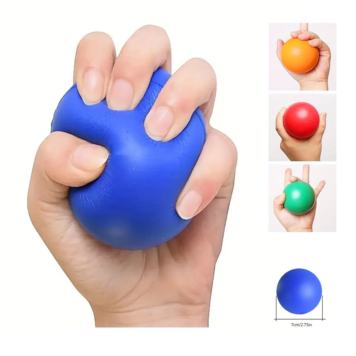 GENERICO - Pack 4 Pelota Antiestrés Relajación Fisioterapia para Mano