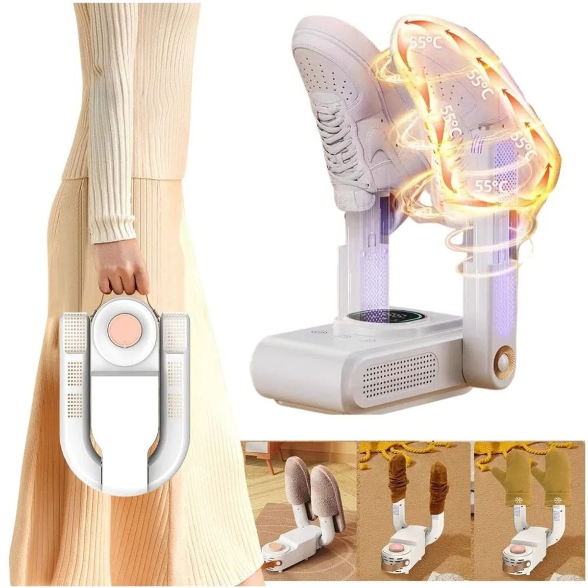 OEM - Secador Calzado Zapatillas Zapatos Portatil Limpieza UV Desodorizador