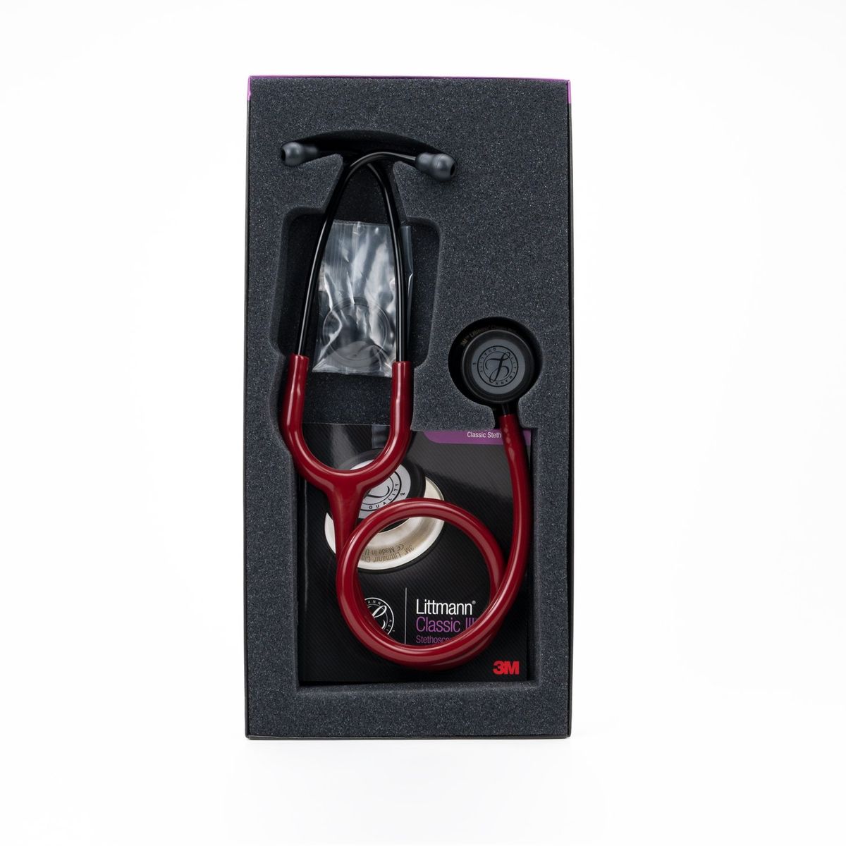LITTMANN - Estetoscopio Littmann Classic III Guinda Black Edition Código 5868