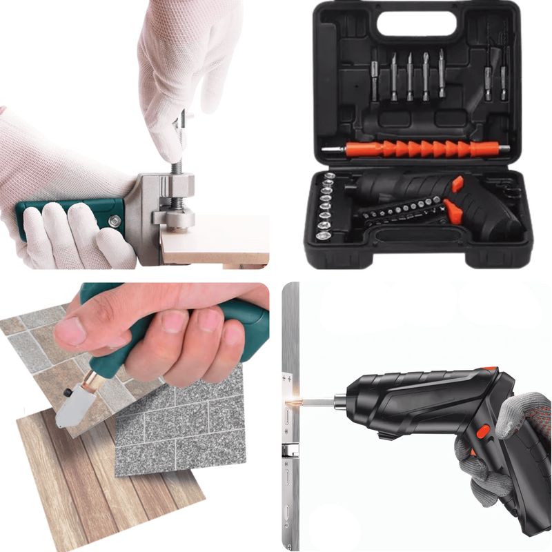 ROSH - Destornillador Eléctrico + Cortador de Vidrio  ¡Doble Función