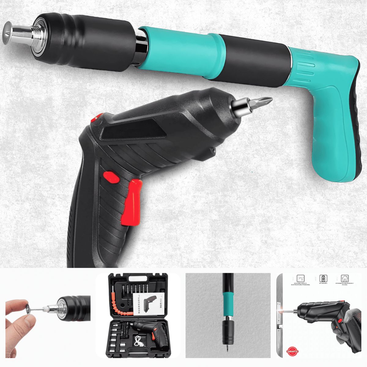 ROSH - Destornillador Eléctrico + Pistola de Clavos  Máxima Productividad