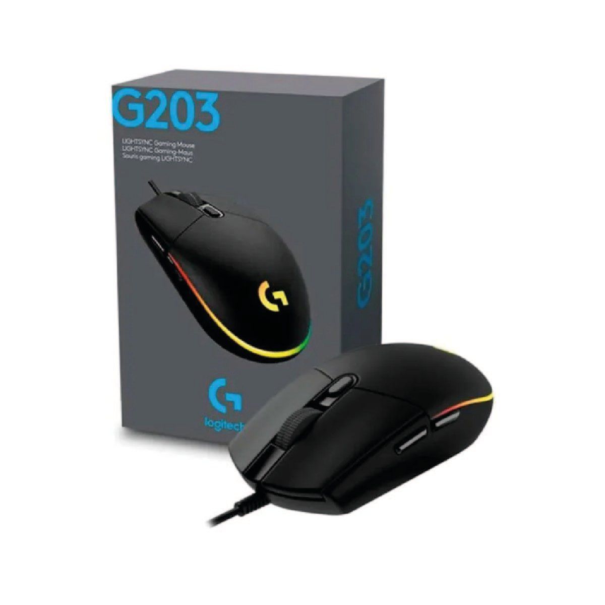 LOGITECH - Mouse Gaming Logitech G G203 Lightsync Black