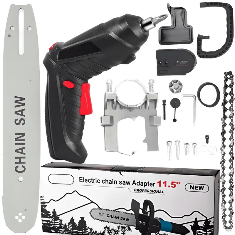 ROSH - Destornillador Eléctrico + Adaptador Motosierra - Eficiencia y Precisión