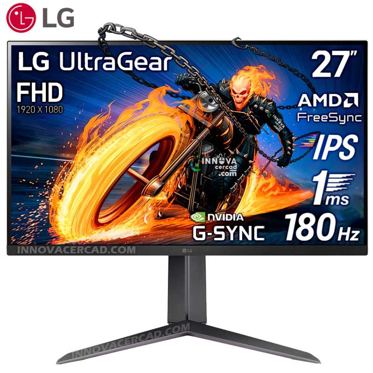 LG - Monitor LG UltraGear 27GS65F-B 27" Full HD IPS 180 Hz HDR10, G-sync